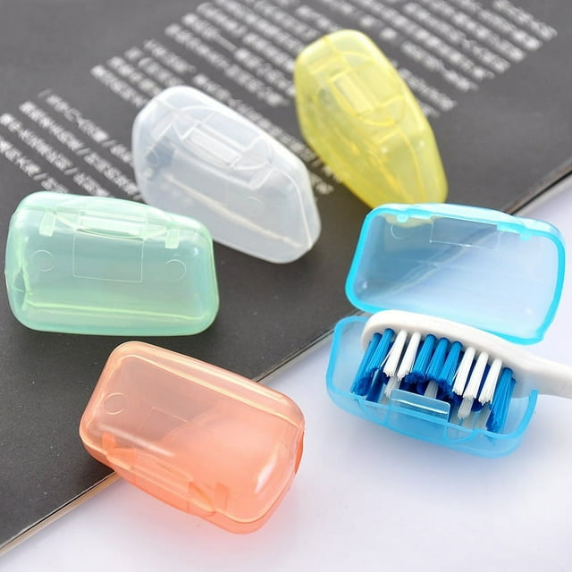 5 unids/set soporte de cubierta de cepillo de dientes portátil viaje senderismo Camping cepillo tapa caso salud a prueba de gérmenes Protector de cepillos de dientes ER