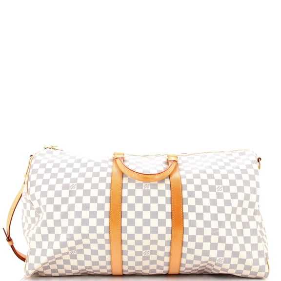 Pre-Owned Keepall Bandouliere Bag Damier 55 By Rebag