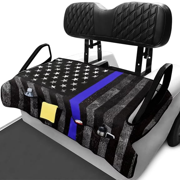 Bulopur American Flag Golf Cart Seat Covers for 2-Person Seats Waterproof Golf Cart Seat Towel Blanket Compatible with EZGO, Yamaha, Club Car
