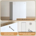 thumbnail image 4 of Metal Storage Cabinet, Multipurpose Storage Cabinet and 1 Drawer, 2-Tier Office Cabinet for Home, Living Room, Gym, Apartment (White), 4 of 8