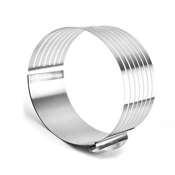 Matsuzay Cortador de pasteles de acero inoxidable ajustable de 6,29 a 7,86 pulgadas de diámetro, cortador de pasteles de 7 capas Electrodomésticos Matsuzay HA014998-00