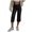 Black, variant on 2026 Women's Button Fly High Waist Faux Leather Wide Leg Capri Pants, Sleek Stretchy Casual Cropped Trousers with Pockets for Daily Streetwear Party S-XXL