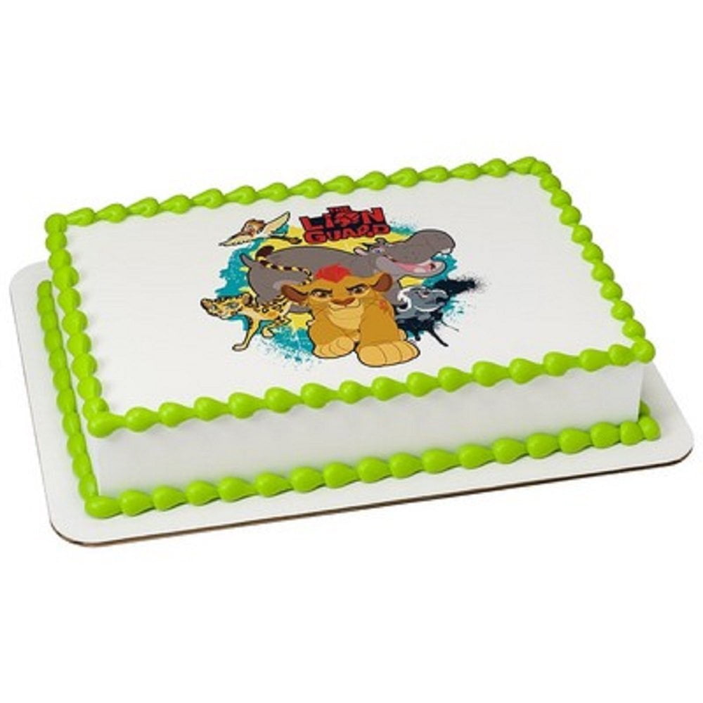 Lion Guard Edible Icing Image Cake Cupcake Party Topper For 6 Inch Round Cake Walmart Com