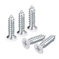 thumbnail image 1 of Unique Bargains ST5x20mm White Screws Self Tapping Screws, 50 Pack Flat Head Phillips Wood Screws for Woodworking, 1 of 4