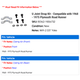 thumbnail image 2 of U Joint Strap Kit - Compatible with 1968 - 1975 Plymouth Road Runner 1969 1970 1971 1972 1973 1974, 2 of 2