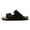 Black, variant on Mens Cork Sandals Suede Leather Slip on Outdoor Slippers with Adjustable Buckle
