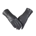 thumbnail image 2 of Daznico Womens Triple Button Leather Touchscreen Gloves Lined Windproof Thermal Dress Hand Warmers for Driving Daily Outdoor Activities in Cold Weather, 2 of 9
