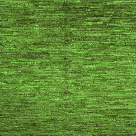 Ahgly Company Indoor Square Abstract Green Contemporary Area Rugs, 3' Square