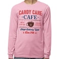 thumbnail image 2 of Candy Cane Cafe Long Sleeve Shirt Unisex Medium Pink, 2 of 5