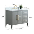 thumbnail image 6 of Vanity Art 42" Single Sink Bathroom Vanity Cabinet with Ceramic Countertop, 6 of 9