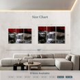 thumbnail image 4 of Elephant Stock Red Forest Waterfall Wall Art - Horizontal Multi Panel Canvas - Living Room Wall Decor - Nature Multi Panel - Brown And Red Decor - 74" x 48", 4 of 8