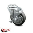 thumbnail image 2 of 4 Inch Thermoplastic Rubber Wheel Swivel Bolt Hole Caster with Brake SCC, 2 of 2