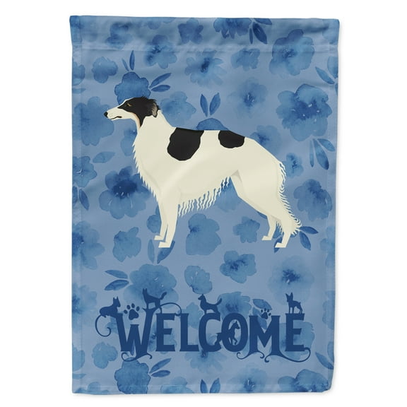 Carolines Treasures CK6228CHF Borzoi Welcome Flag Canvas House Size Large multicolor