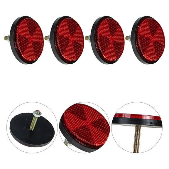 WHAMVOX 6Pcs Plastic Reflectors for Bicycles and Scooters Night Safety Enhancement