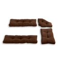thumbnail image 1 of South Pine Porch Hampton 4-Piece Kitchen Nook Cushion Set, Chocolate, 1 of 4