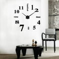 thumbnail image 3 of DIY Large Wall Clock 3D Mirror Sticker Big Watch Home Decor Unique Gift, 3 of 5