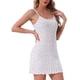 thumbnail image 4 of INSPIRE CHIC Camisón de mujer con tirantes espagueti sin mangas, vestido de dormir con dobladillo con volantes, lencería de punto, mini camisón S 963 Floral, 4 of 6