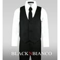 thumbnail image 3 of Black N Bianco Boys' Formal Black Suit with Shirt and Vest, 3 of 6