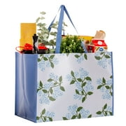 Walmart Extra-Large Reusable Shopping Bag, Grocery Tote Bag with Double Handles, Blue