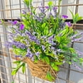 thumbnail image 6 of Clearance!Spring Artificial Flowers,Wildflowers Door Hanging Basket Wreath Home Outdoor Indoor Window Festival Wreath for Front Door for Porch Farmhouse Wedding Home Decor(15.8"*9.9"), 6 of 8