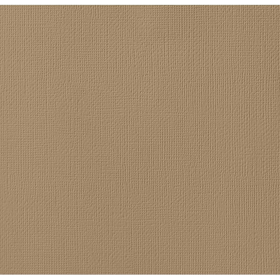 American Crafts 80lb Textured Cardstock 12"X12"-Caramel