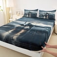 thumbnail image 3 of Castle Fairy Female Men Flying Plane Queen Sheet Sets,Transportation Bed Set, 3 of 7