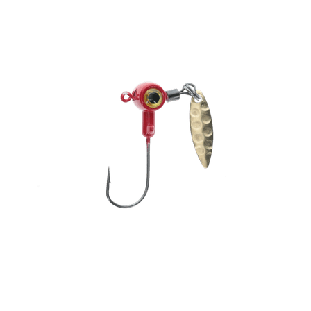 Strike King Mr. Crappie Sausage Head Spins - 1/16 oz; Flo Red