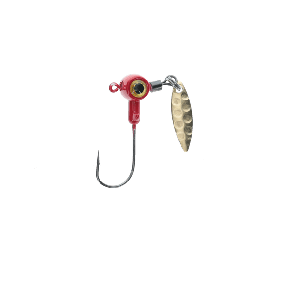 Strike King Mr. Crappie Sausage Head Spins - 1/16 oz; Flo Red
