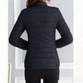 thumbnail image 4 of Yangnuo Womens Trendy Warm Stand-Up Collar Puffer Jackets 2025 Fall Winter Ladies' Casual Colored Long-sleeved Hooded Jacket, 4 of 5