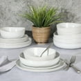 thumbnail image 5 of Gibson Elite Auckland Blue Swirl Stoneware Reactive Glaze 16 Piece (Service for 4) Plates and Bowls Dinnerware Set, 5 of 6