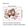 thumbnail image 3 of RBCKVXZ Valentines Day Lover Owls Pink Flower Tree Wall Sticker Bedroom Living Room Decoration Decals Window Sticker, 3 of 6