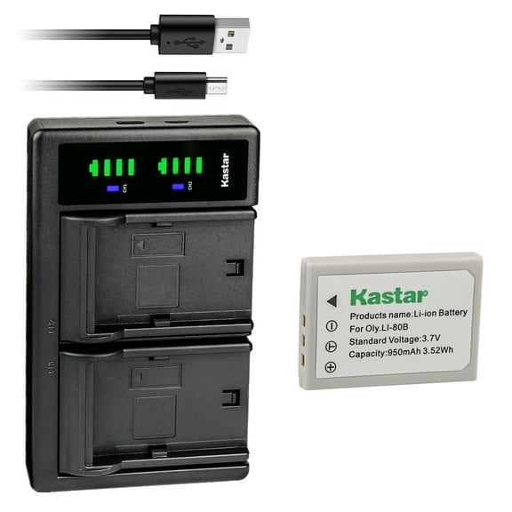 Kastar 1-Pack Battery and LTD2 USB Charger Replacement for BENQ DC C500, DC E43, DC E53, DC E63, DC E720, AGFA 4Ti, Optima 1328m, Optima 1438m, Optima 8328m, AOSTA DA 4092, DA 5091, DA 5092, DA 5094