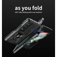 thumbnail image 2 of Phone Case for Samsung Galaxy Z Fold 4 with Slide Camera Window, Heavy Duty Protection Phone Cover Case with Ring Kickstand for Samsung Galaxy Z Fold 4 SJ Black, 2 of 9