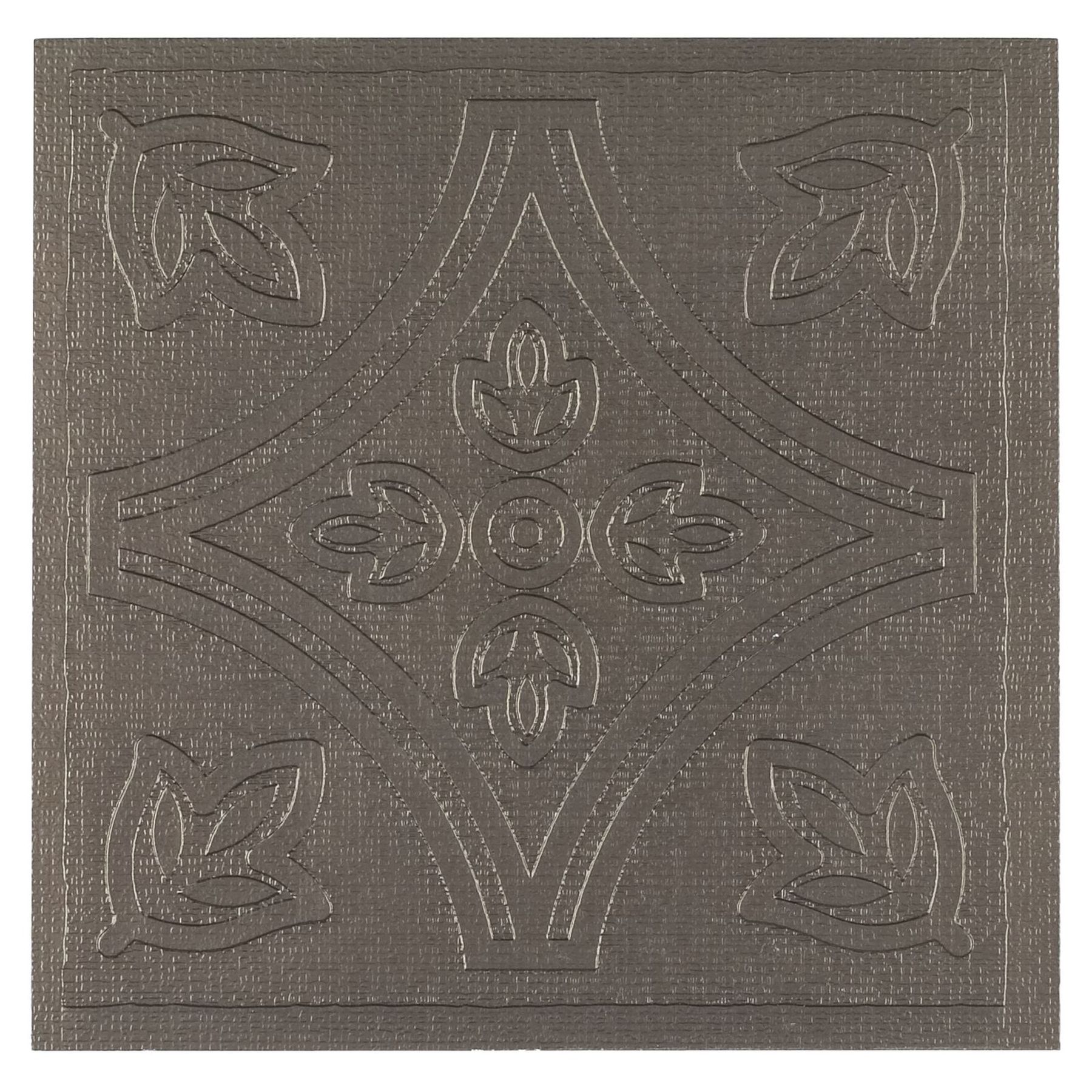 Traditional Elegance Pewter 4x4 Self Adhesive Vinyl Wall Tile 27