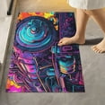 thumbnail image 2 of SKYSONIC Bathroom Rug Mats Neon Steam Train Print, Fluffy Plush Absorbent Bath Rugs Carpet with Non Slip Bottom for Bathroom Floor Toilet Tub and Shower, 2 of 7