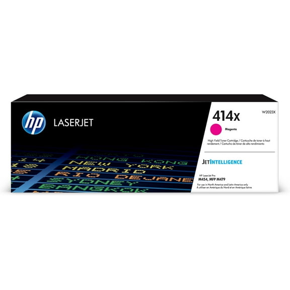 HP 414X High Yield Magenta Original LaserJet Toner Cartridge, ~6,000 pages,