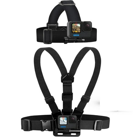 Image of Adjustable Chest Mount Harness and Head Strap Mount for GoPro Hero1 GoPro Hero 2 GoPro Hero3 GoPro Hero3+ GoPro Hero4 Hero4 Session HERO5 + Microfiber Cloth