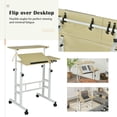 thumbnail image 6 of YYAo Computer Desk,Work Station Desk, Computer Desk,Mobile Standing up Desk Adjustable Computer Desk Tilting Workstation-Natural, 6 of 16