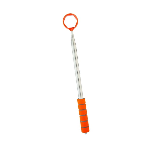 Herramienta para recoger pelotas de golf, telescópica, ligera, extensible y de mayor longitud. naranja