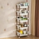 thumbnail image 4 of Carrito de almacenamiento de 3 niveles con ruedas, 4 ruedas y 2 ganchos, organizador móvil multifuncional para cocina, baño, sala de estar, dormitorio y oficina. Construcción duradera., 4 of 6