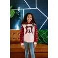 thumbnail image 4 of Disney Mickey Mouse Fleece Matching Family Pullover Hoodie Buffalo Plaid Toddler to Big Kid, 4 of 5