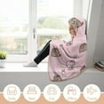 thumbnail image 6 of Hello Kitty Blanket Hoodie, Wearable Blanket, Cloak Hooded Throw Blanket, Soft Warm Fluffy Blankets for Bed Couch Sofa, 6 of 8