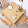 thumbnail image 2 of Square Tablecloth, Waterproof Polyester Table Cover, Wrinkle Resistant & Washable Fabric for Dining, Kitchen, Picnic, 60x60in(152x152cm), Wood Print, 2 of 6