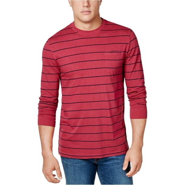 Club Room T-Shirt Basique Teint pour Homme Rouge, Large