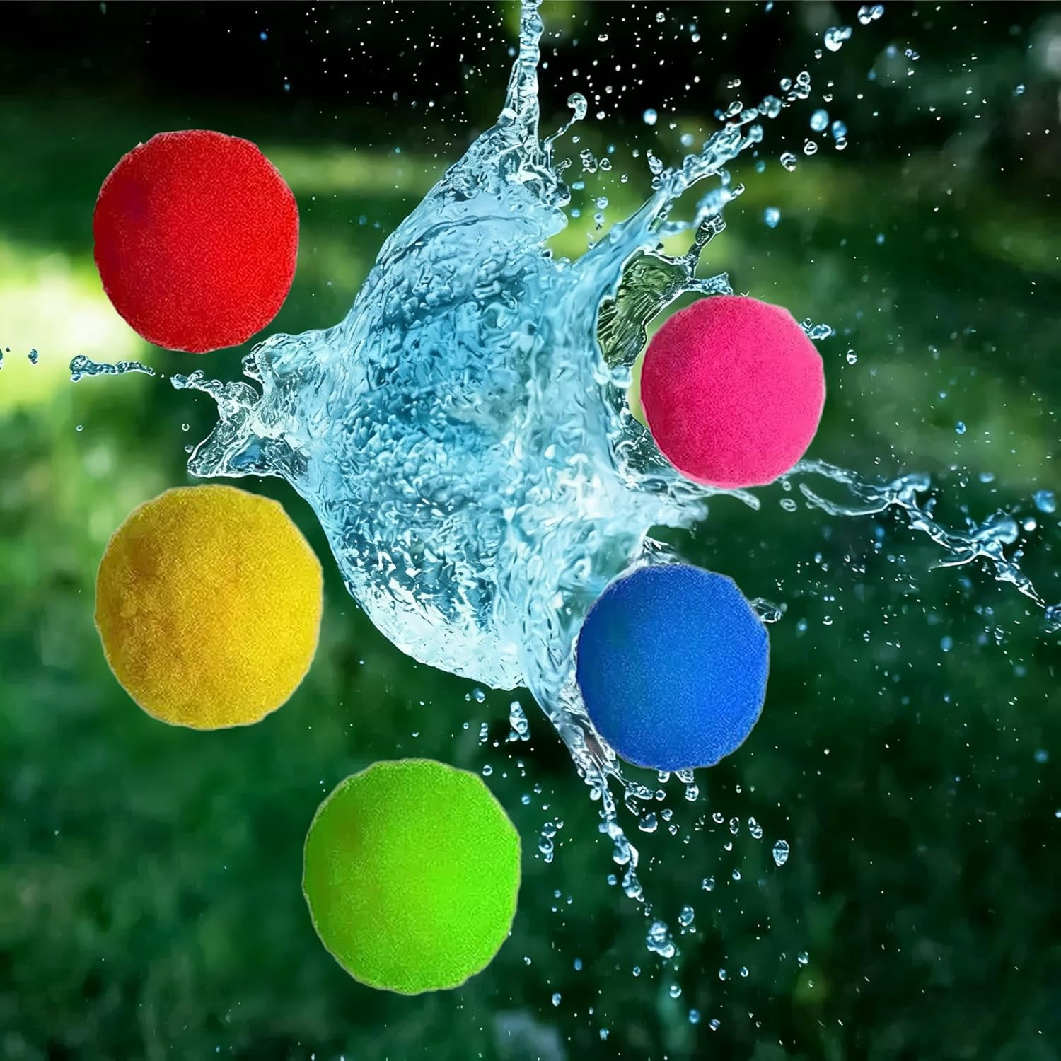 JXKIKOZE 100pcs Reusable Water Balls,Reusable Water Balloons for Outdoor Toys and Games, Water Toys for Teens and Adults,Water Toys for Outdoor Summer Swimming Pool Party Beach Games
