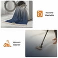 thumbnail image 5 of Navy Blue Ombre Bathroom Rug 2'x3', Blue White Gradient Modern Abstract Art Low Profile Front Entryway Rug with Tassels, Woven Cotton Washable Kitchen Mat Carpet for Foyer Bedroom Back Door Decor, 5 of 9