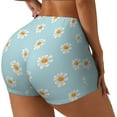thumbnail image 2 of Fotbe Daisies Flowers Seamless Shorts, Womens Workout Shorts High Waist Stretch Booty Short for Gym/Yoga/Running/Biking-Medium, 2 of 9