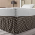 thumbnail image 1 of Retro Bed Skirt, Simplistic Continuous Polka Dots with Halftone Inspired Earthy Tones, Elastic Bedskirt Dust Ruffle Wrap Around for Bedding Decor, 4 Sizes, Dark Taupe and Champagne, by Ambesonne, 1 of 2