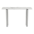 thumbnail image 4 of 47.2" X 14.2" X 20.3" Stone And Brushed Stainless Steel Atlas Console Table, 4 of 6