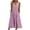 Pink, variant on YanHoo Women's Beach Sundress Sleeveless Buttons V Neck Tank Dress Loose Casual Midi Dress with Pockets